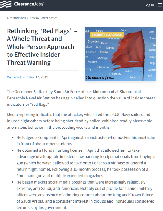 Rethinking Red Flags